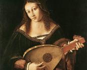 巴尔托洛梅奥威尼托 - Woman Playing a Lute